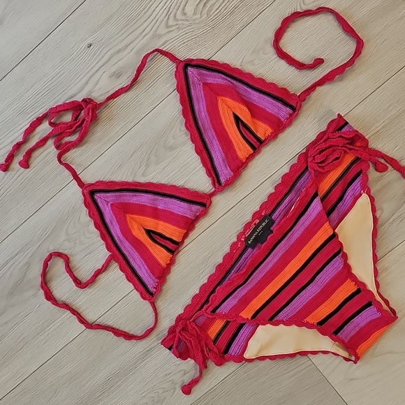 Banana Republic Other - Banana Republic Boho Festival‎ Crochet Lined Tie Bikini Set, Medium